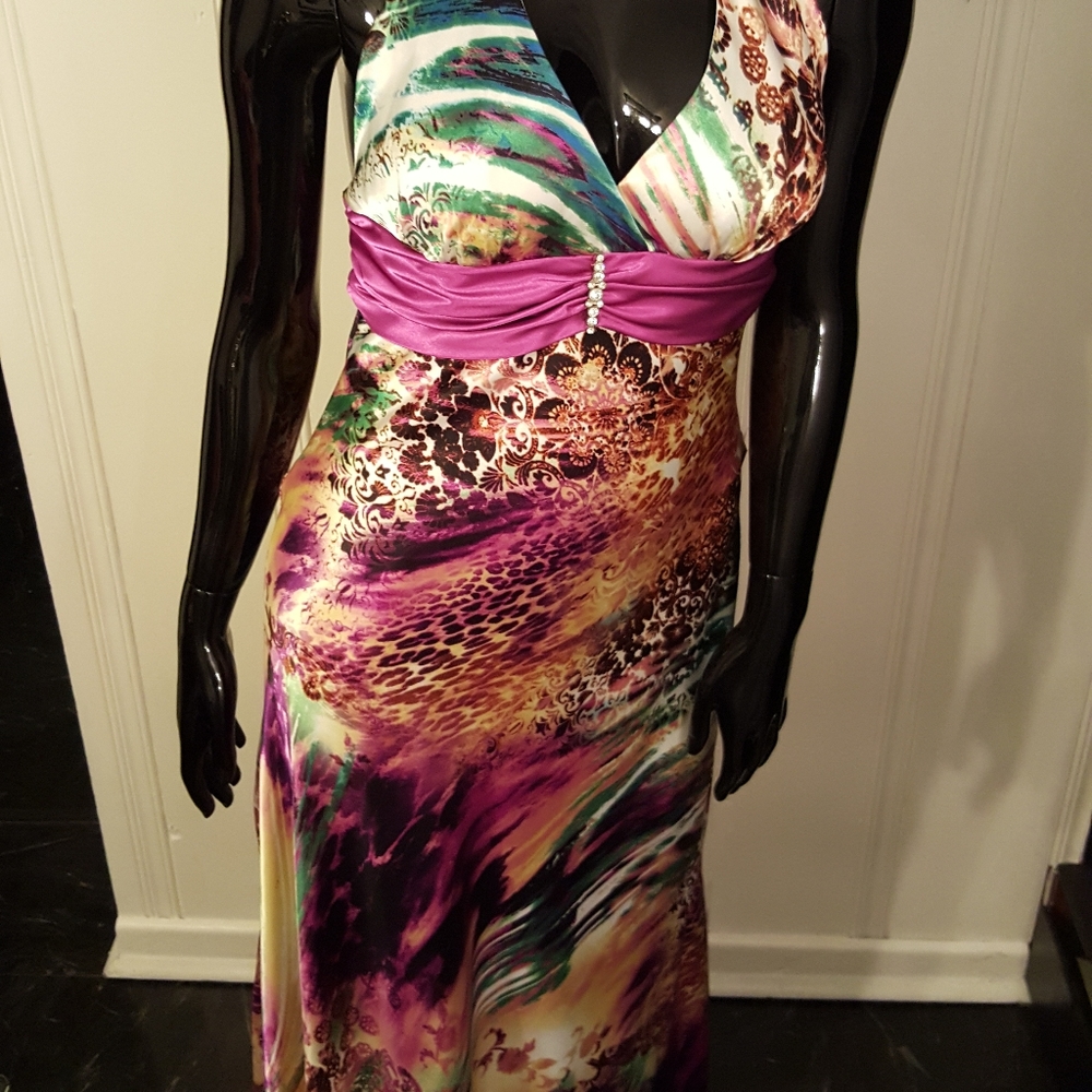 Long Maxi Multi-colored Dress - Picture 5 of 13